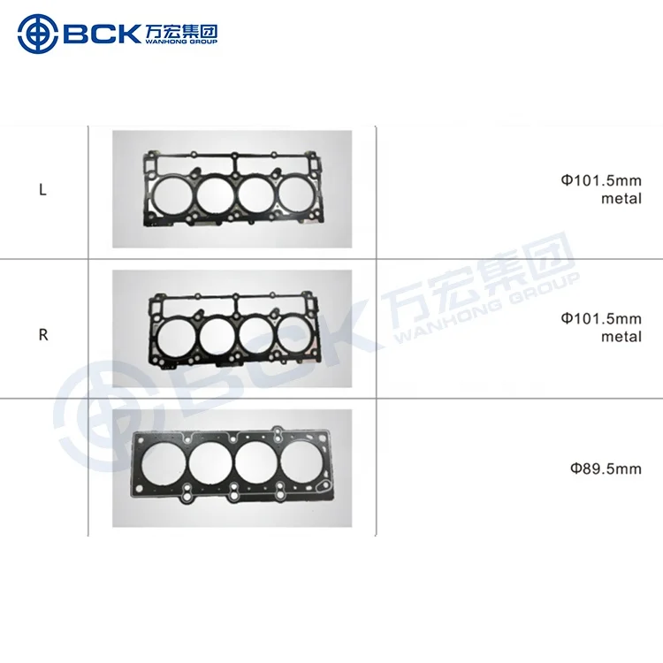 Wanhong Factory Price Left Right Cylind Head Gasket for Chrysler Metal 101.5mm 89.5mm