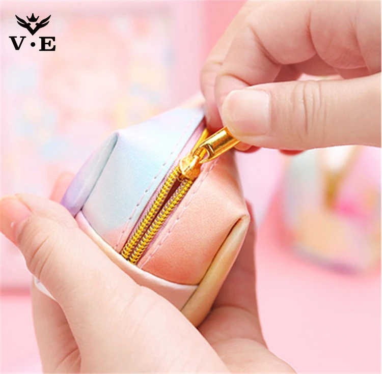 zipper unique promotional pvc holographic pencil case for kids