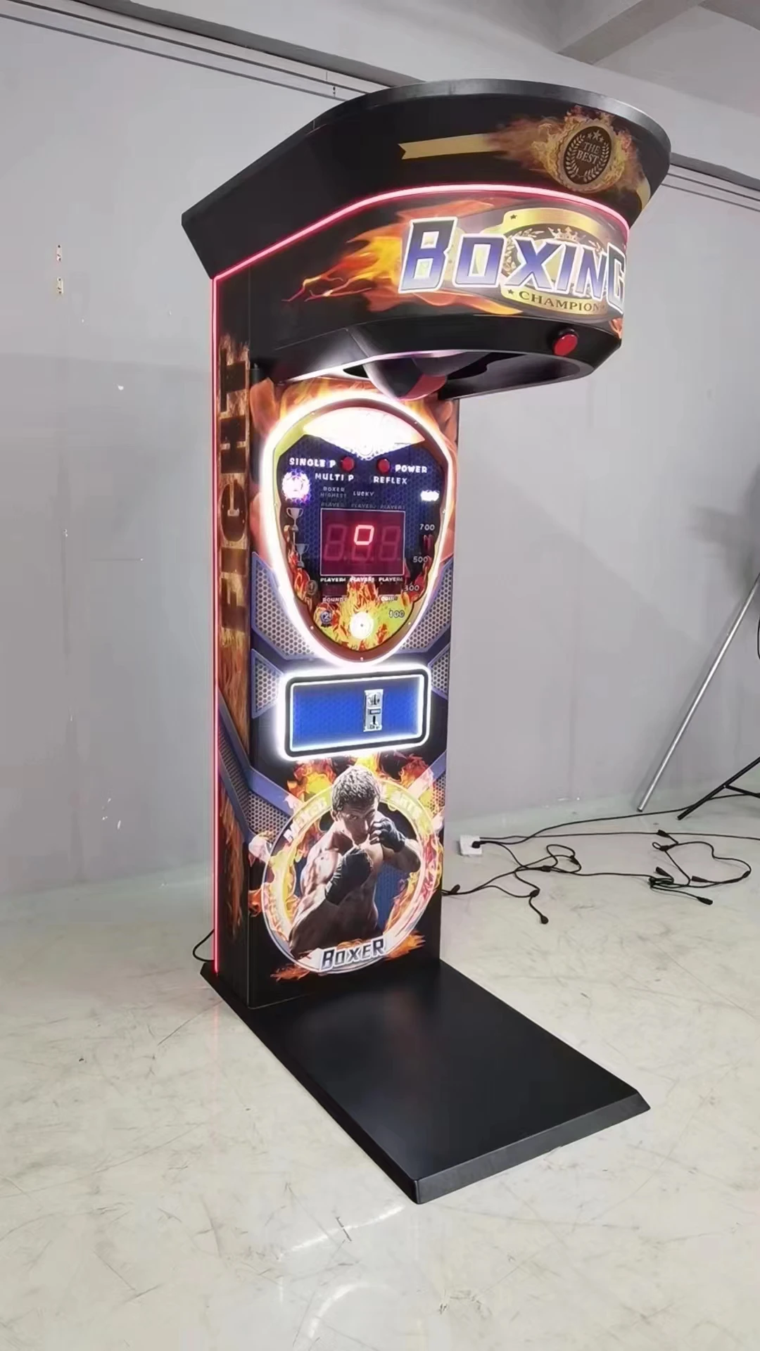 Riteng Hot Sale Coin Operated Sports Punching Bag Arcade Games Punch Boxing Game Machine For Game Center