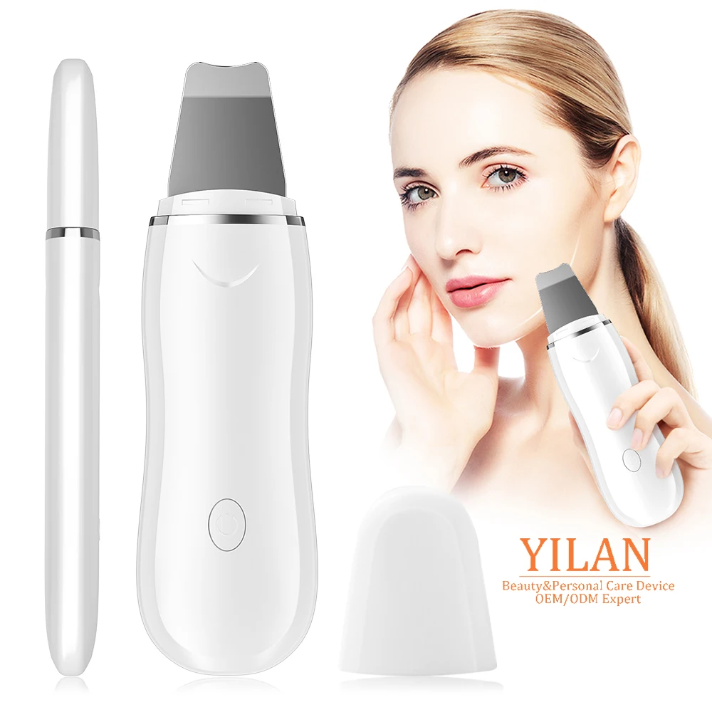 Ultrasonic Deep Cleansing Electric EMS Sonic Dead Skin Blackhead Remover Tools Aqua Peeling Facial Machine Skin Scrubber
