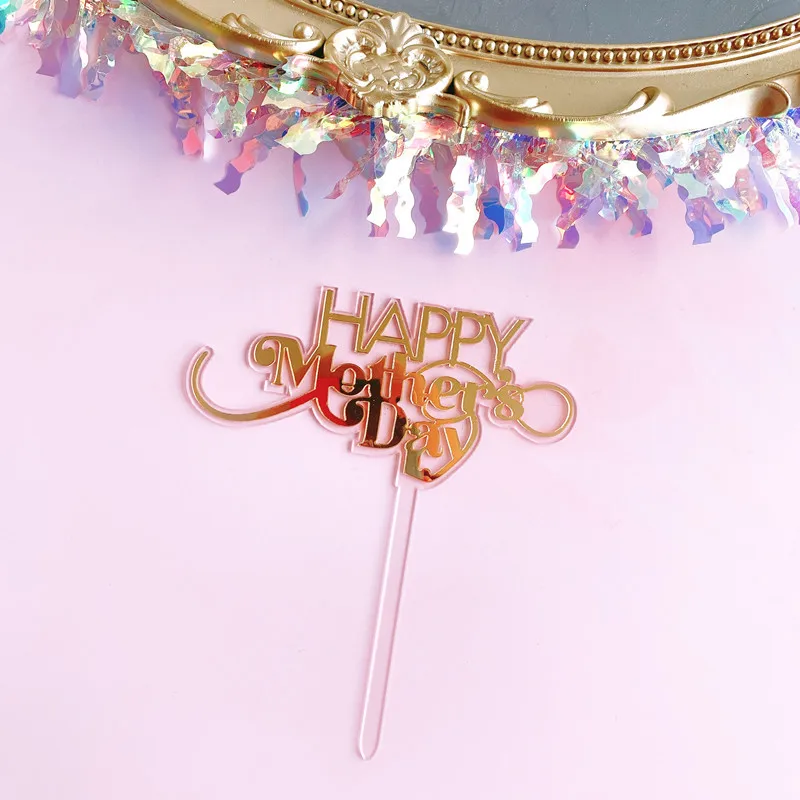 New arrival happy birthday mom cake topper for birthday party cake decorating supplies happy mothers day cake topper