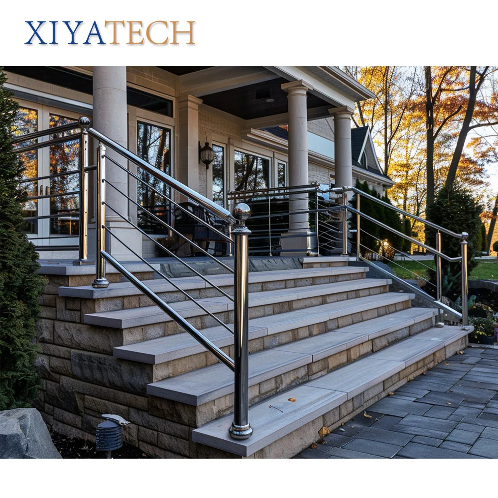 XIYATECH custom polished balustrade railing decoration fence pipe fitting stainless steel round square handrail base plate cover