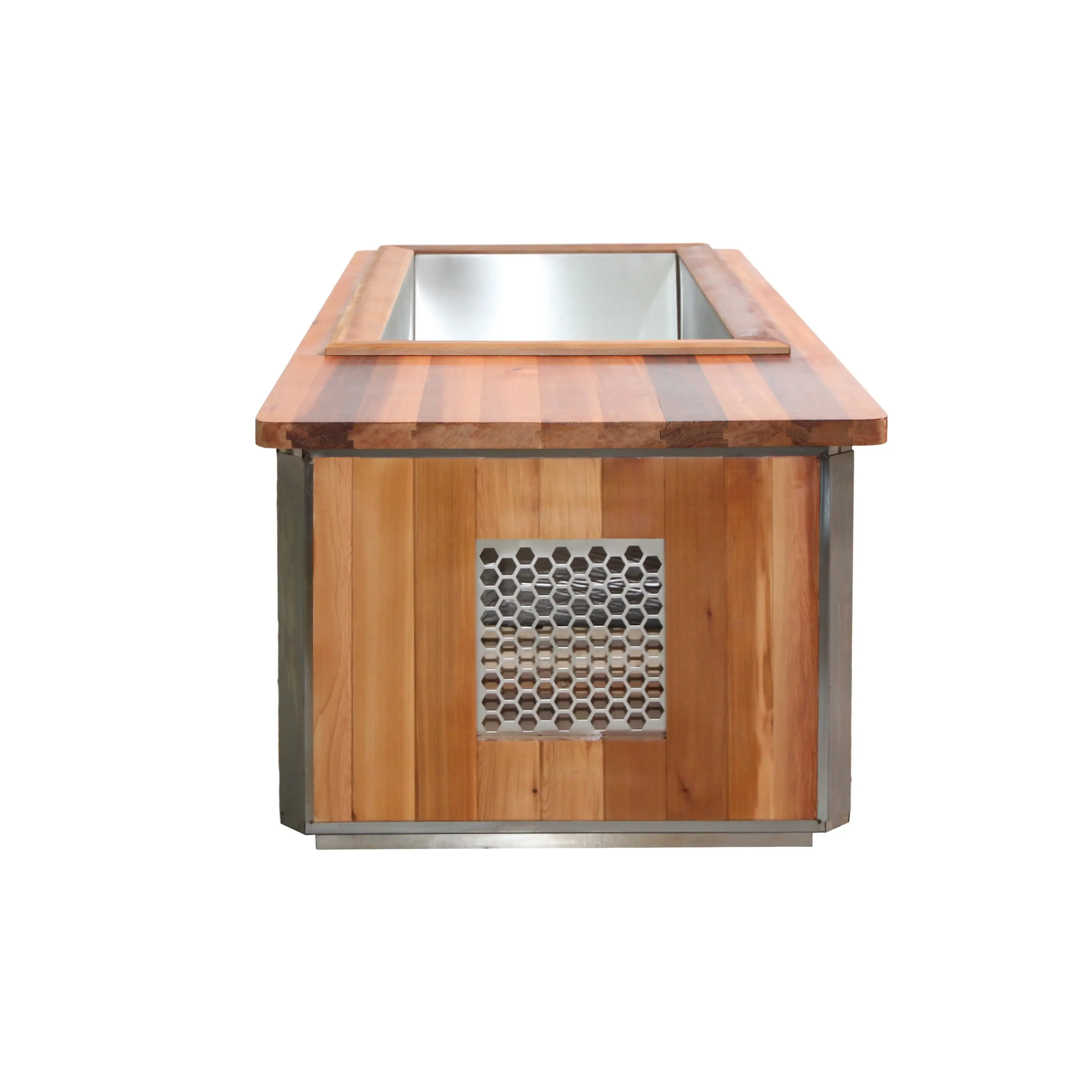 Red Cedar Wood Ice Bath Cold Plunge Tub With Chiller and Filter for 2 Person Recovery