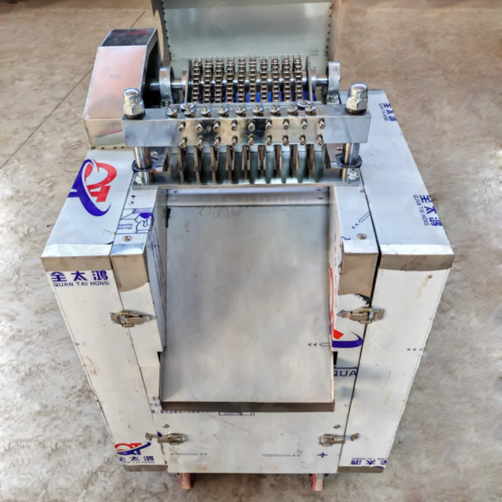 Cube Meat Bone Slice Cutting Machine Chicken Fish Pork Beef Vegetable Strip Frozen Fresh Meat Cutter Chopper Meat Cube Dicer