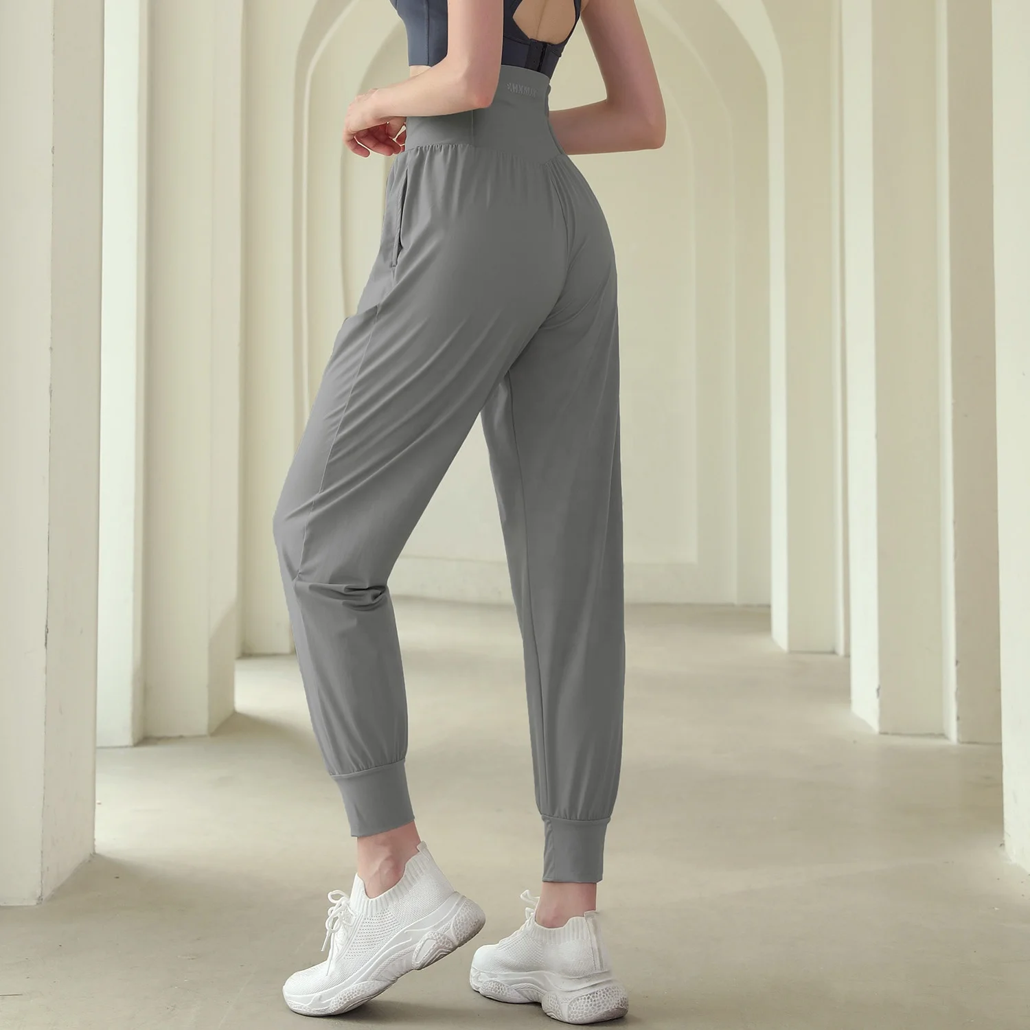 Sports Loose Jogger Pants Running Outdoor Hidden Waist Trainer Yoga Fitness Legging