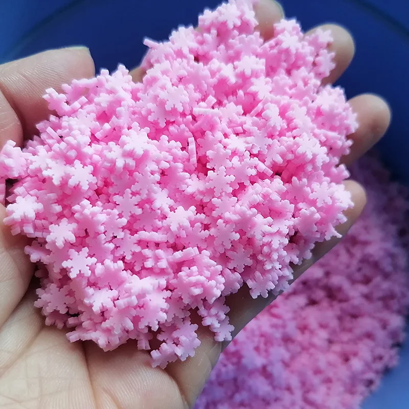 500g DIY Slime Supplies Filler Christmas Pink White Blue Snowflakes Polymer Clay Slices Sprinkles