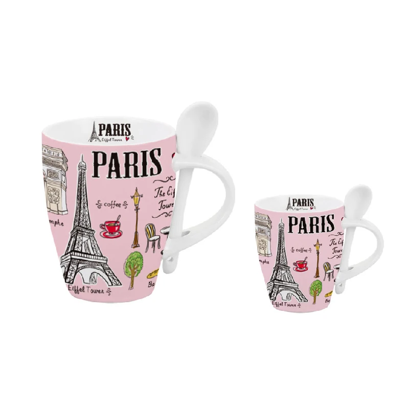Mini Novelty Ceramic Mug with Parisian Retro Design for Tea, Coffee, or Hot Chocolate Paris Souvenir Mug