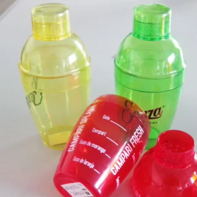 Mini Plastic Cocktail Shaker For Home Club Bar Plastic Shaker Bottle Cobbler Cocktail Shaker