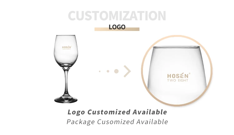 Fancy Crystal Clear Wedding Glassware, Classic Durable Clear 9-Ounce Goblet Glassware Set Of 4