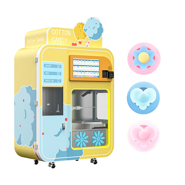 Manufacturers sell coin-operated intelligent large-scale commercial fully automatic cotton candy making machine