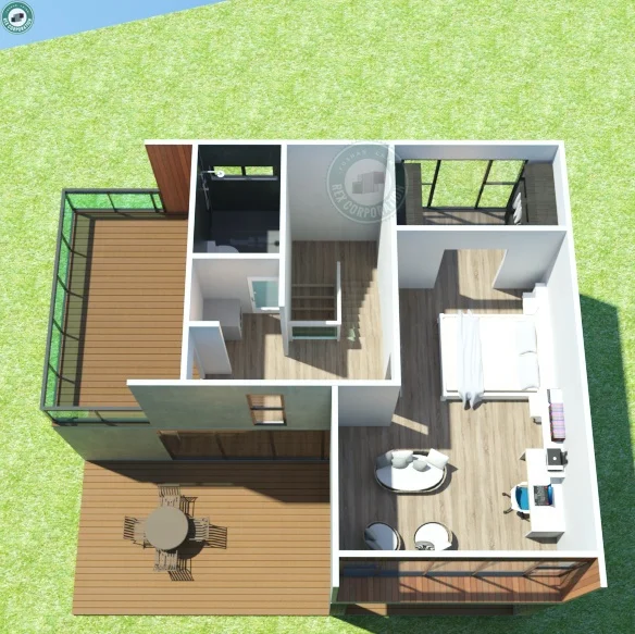 Luxury Prefabricated Modular Container Villa Residence Container Structure Light Weight Concrete Panel House in Saint Martin