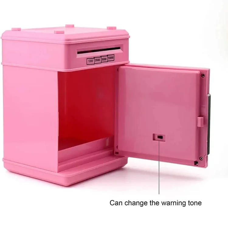 Hot sell Plastic Bank Safe Money Box Children Cash Saving Safe Atm Toy