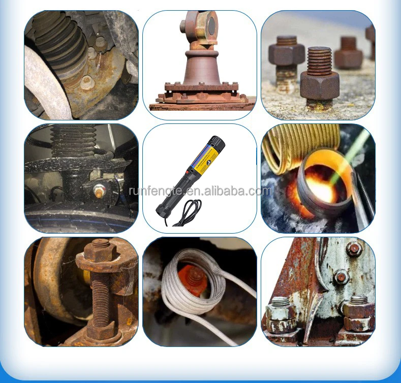 Hand Portable 1000w Magnetic Induction Heating Coil Rusty Screw Bolt Nuts Heating Kits Flameless Copper Coil Mini Inductor Tools