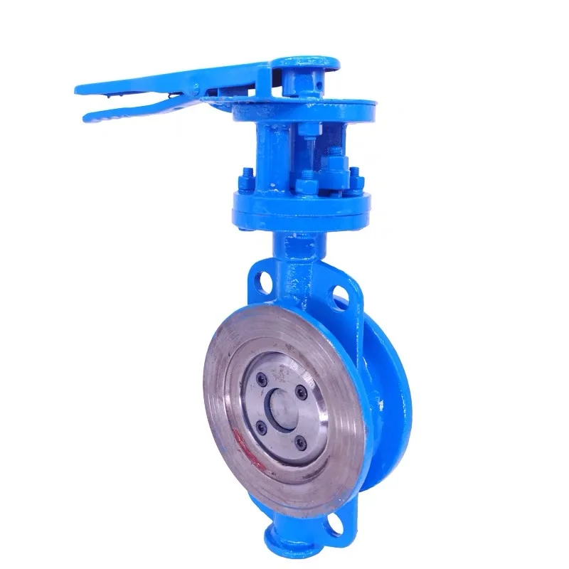 wholesale fm approved factory manufacture D71H-16C cast steel handle wafer type butterfly valve