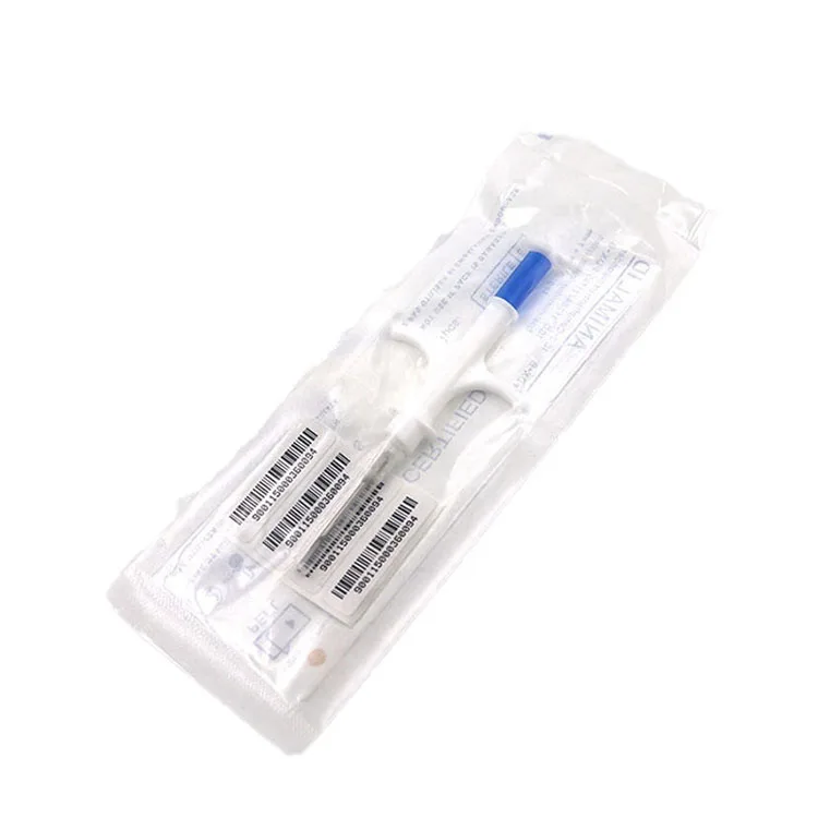 Hot sale RFID Animal Tag RF Standard ISO11784/11785  FDX-B Pets Microchip dog microchip animal syringe