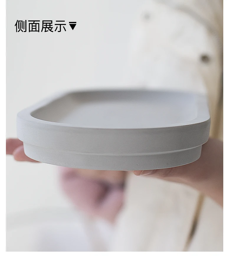 Customize Oval Diatomite  Quick Drying Vanity Tray Fast Absorbent Sink Tray Water Absorbent Diatomaceous Earth  soap  mats