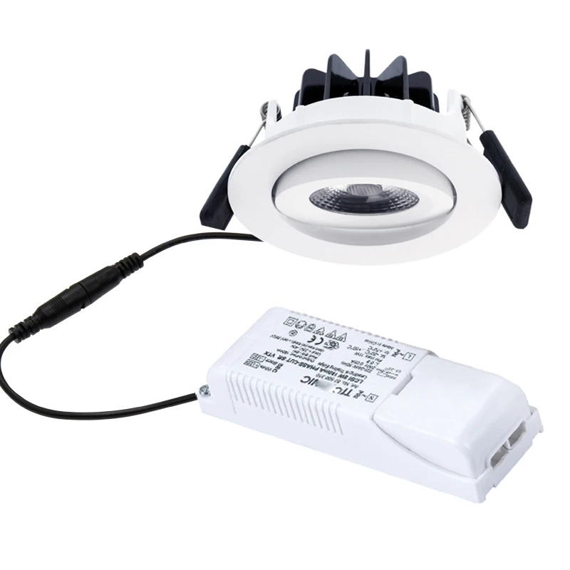 79MM Cut Out Commercial Recessed Lighting AC 220V CE Aluminum 8 Watt Spot Light Adjustable Tilt Cob Led Downlight