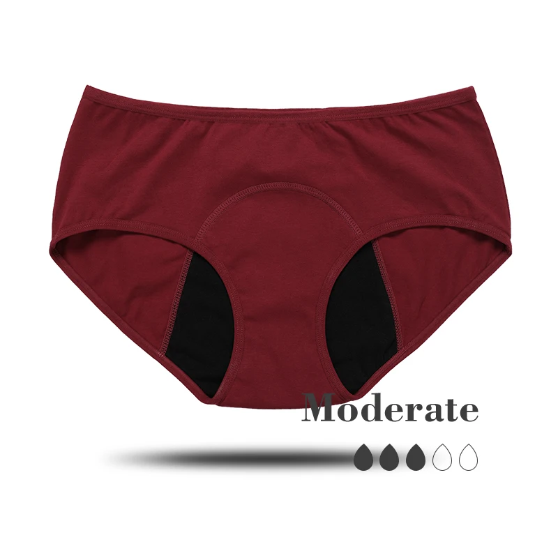 Front Top To Waist 10-15ml Absorption Teenage Organic Cotton Period Panties Underwear Leak Proof For Teens