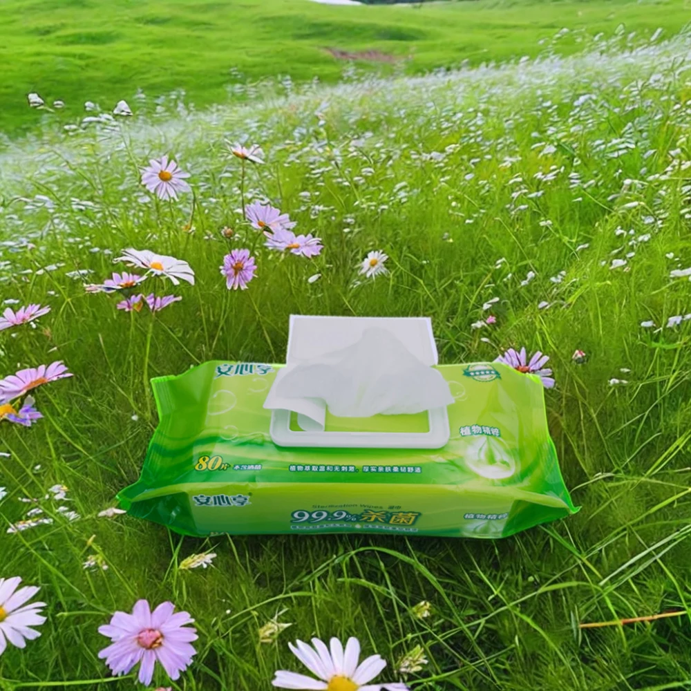 Safe and environmentally friendly fragrance-free wipes Adult wet toilet paper