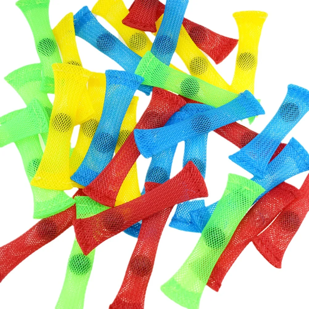 2025 New Bright Colored Fidget Marble Montessori Toys Mesh And Marble Fidget Toys For Adults Kids Marbles Mesh Top Toy