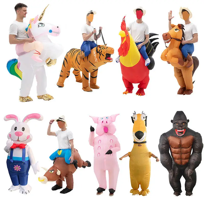 Creative Halloween Party Children Unicorn Animal Props Colorful Inflatable Costumes