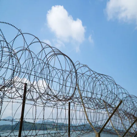 complete in specifications  Railway barbed wire fence stainless steel knife barbed wire barbed rope
