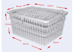 Low-priced multi-color steel reliable rear-mounted bicycle basket dense mesh bottom Tricycle basket + inner tank