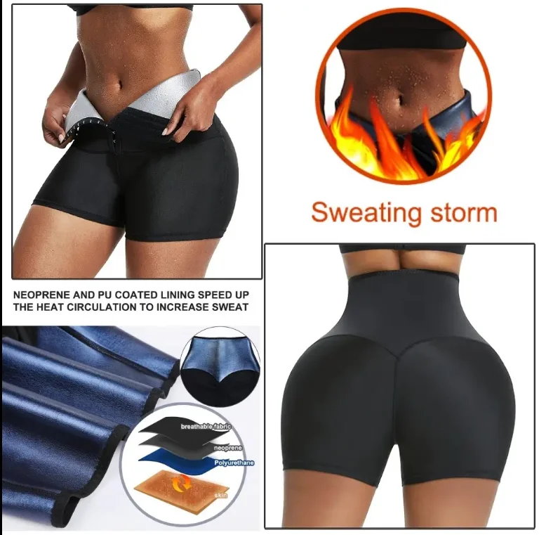 New design High Waist  Workout Body Shaper Suits Sauna Pants Women Sweat  Leggings
