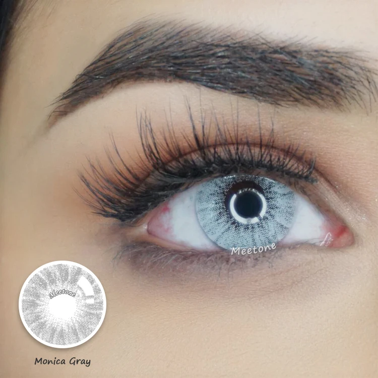 Meetone Monica Magic Covering Dark Brown Black Eyes Cosmetic Contact Lenses Wholesale