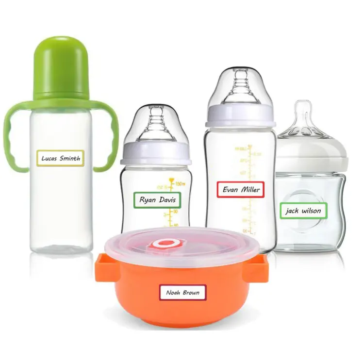 Waterproof Baby Self Laminating Bottle Labels for Daycare Supplies, School Name Labels Stickers for Kids,Name Tags for  Bottle
