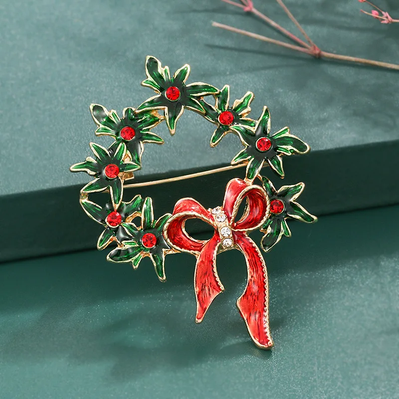 Wholesale Custom Ladies Women Accessories Christmas Trees Brooches Rhinestone Designer Pearl Crystal Brooch Pin Broches