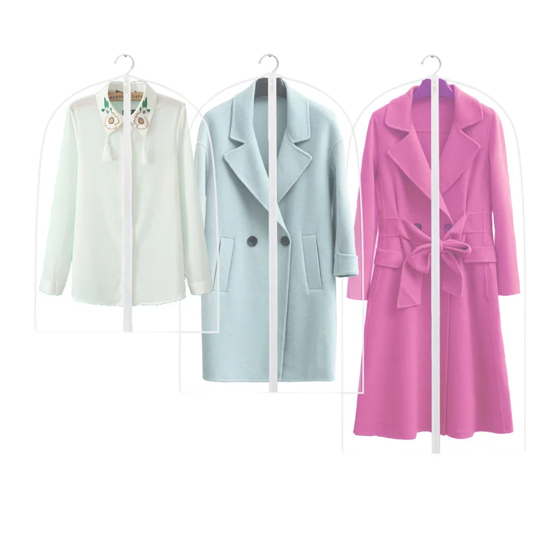 Wholesale Customized Packaging Clear Wedding Dresses Suit Garment Cover Bags With Zipper