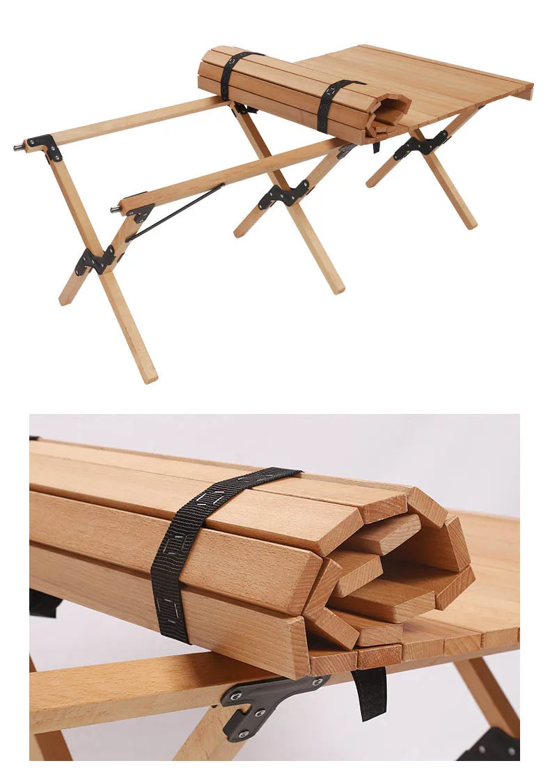 Lightweight Portable Outdoor Camping Folding Table Rolling Folding Table