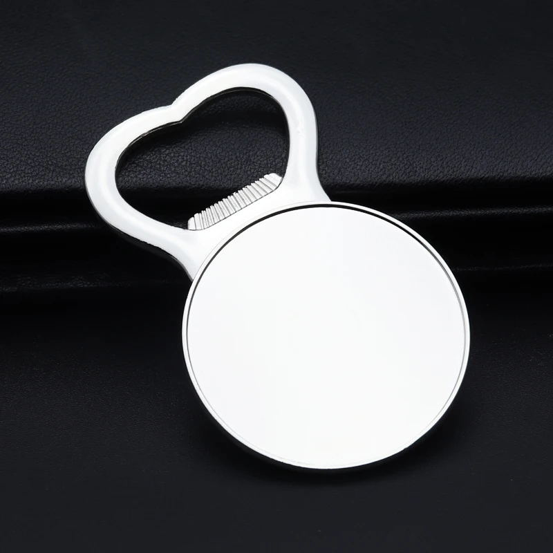 Xun Xin Hot Selling Sublimation Blank Customized Fashion Metal Decoration Beer Bottle Opener Keychain Refrigerator Magnet