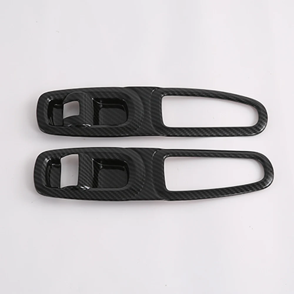 ABS Carbon Fiber Car Accessories Interior Decorative Armrest Window Rise Cover Glass Body Kits For Ford Transit Tourneo 2019