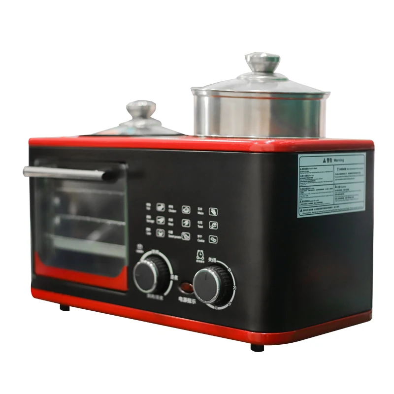 New Arrival 3in1 Breakfast Maker With Non Stick Pan Electric Cooker Multifunctional Breakfast Machine