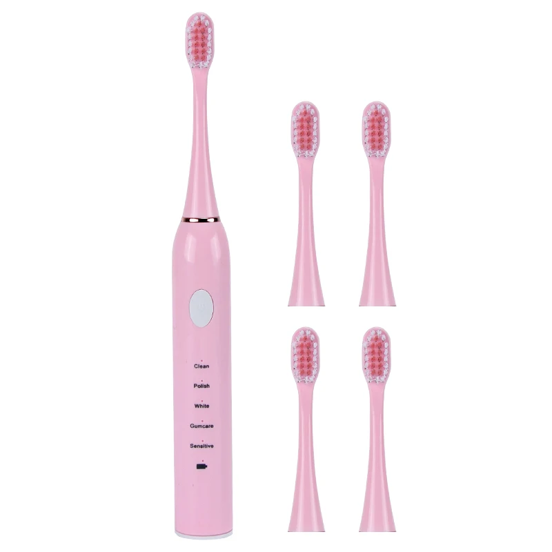 Sonic Electric toothbrush 4pcs toothbrush head IPX7 Waterproof adult whitening soft bristles automatic toothbrush wholesale