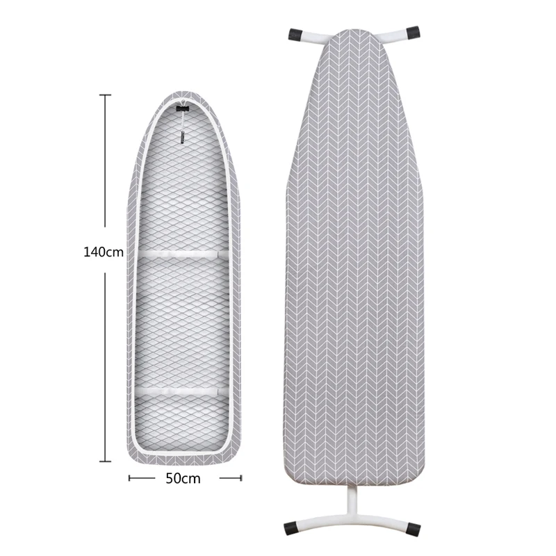 Чехол для гладильной доски, устойчивый к прижиганию, очень толстый Хлопковый чехол для утюга с подкладкой, термоотражающая прокладка для тяжелых условий 140x50 см
