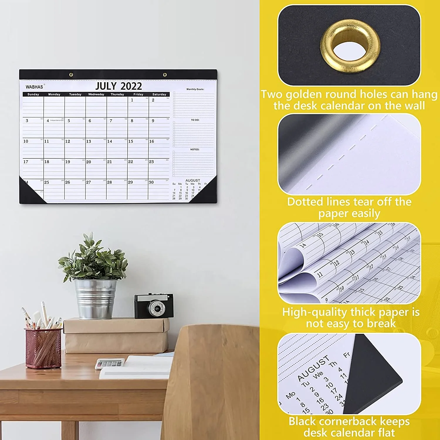 Desk Calendar July 2022 to December 2023 18 Months 17*12 Large Desk Wall Calendars Calendar 2022 Perfect for Planning