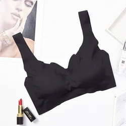 Whole ice silk bra sweat shockproof plain yoga sports vest bra tank top women causal wear