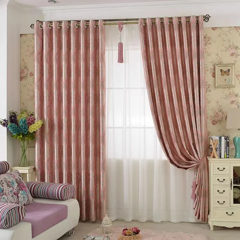 New Design Blackout Curtain Fabric Elegant Jacquard Curtain Fabric Curtain Fabric Sale