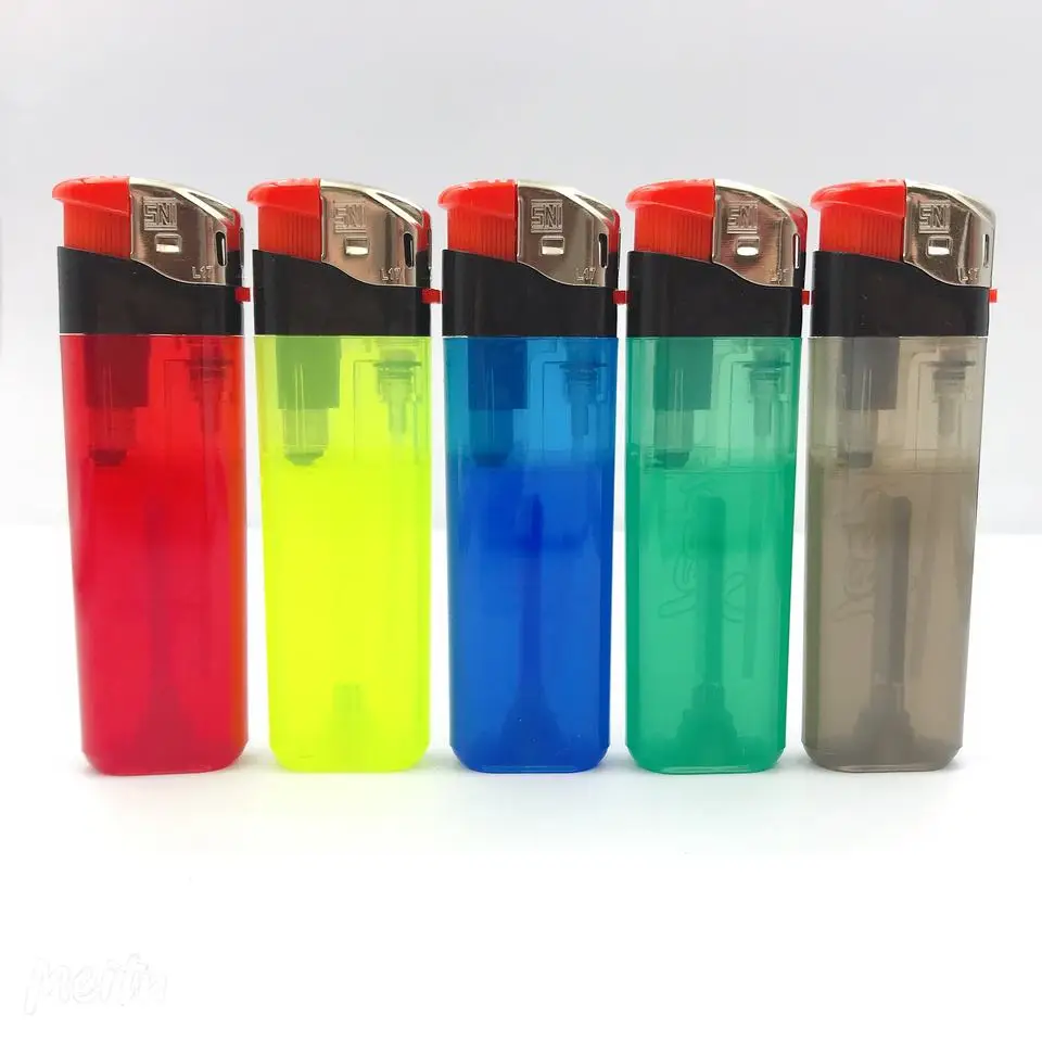 BAIDA butane gas smoking lighter stainless oil slim electronic flame cigarette lighters