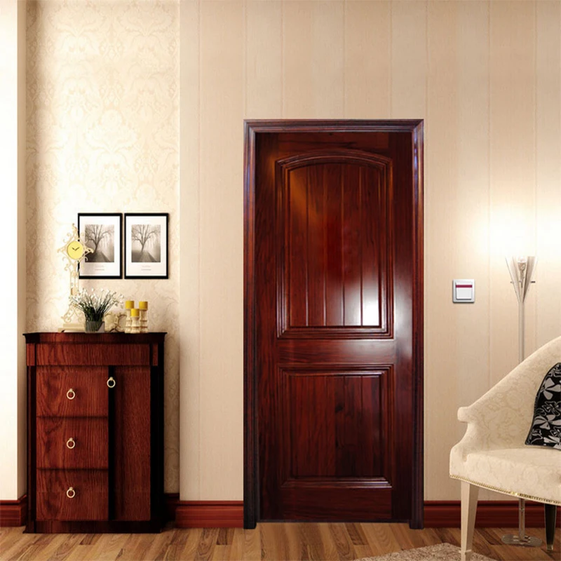 Black modern custom classic interior solid wood modern living room front entrance wooden door