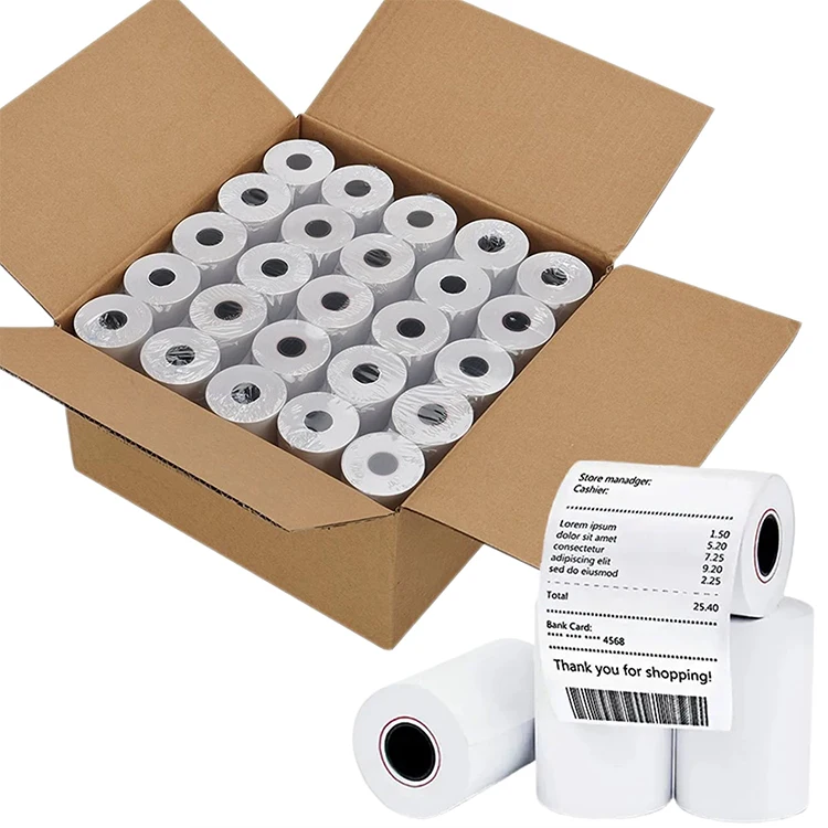 Factory wholesale 80 mm till roll thermal receipt paper 3 1/8 x 230 thermal pos bill thermal rolls 80X80 cashier paper roll
