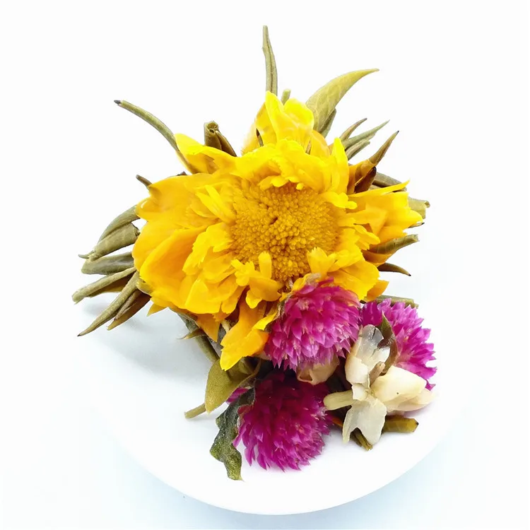 Wholesale high quality hand made  pure natural health flower tea  blooming tea ball flower flavor tea