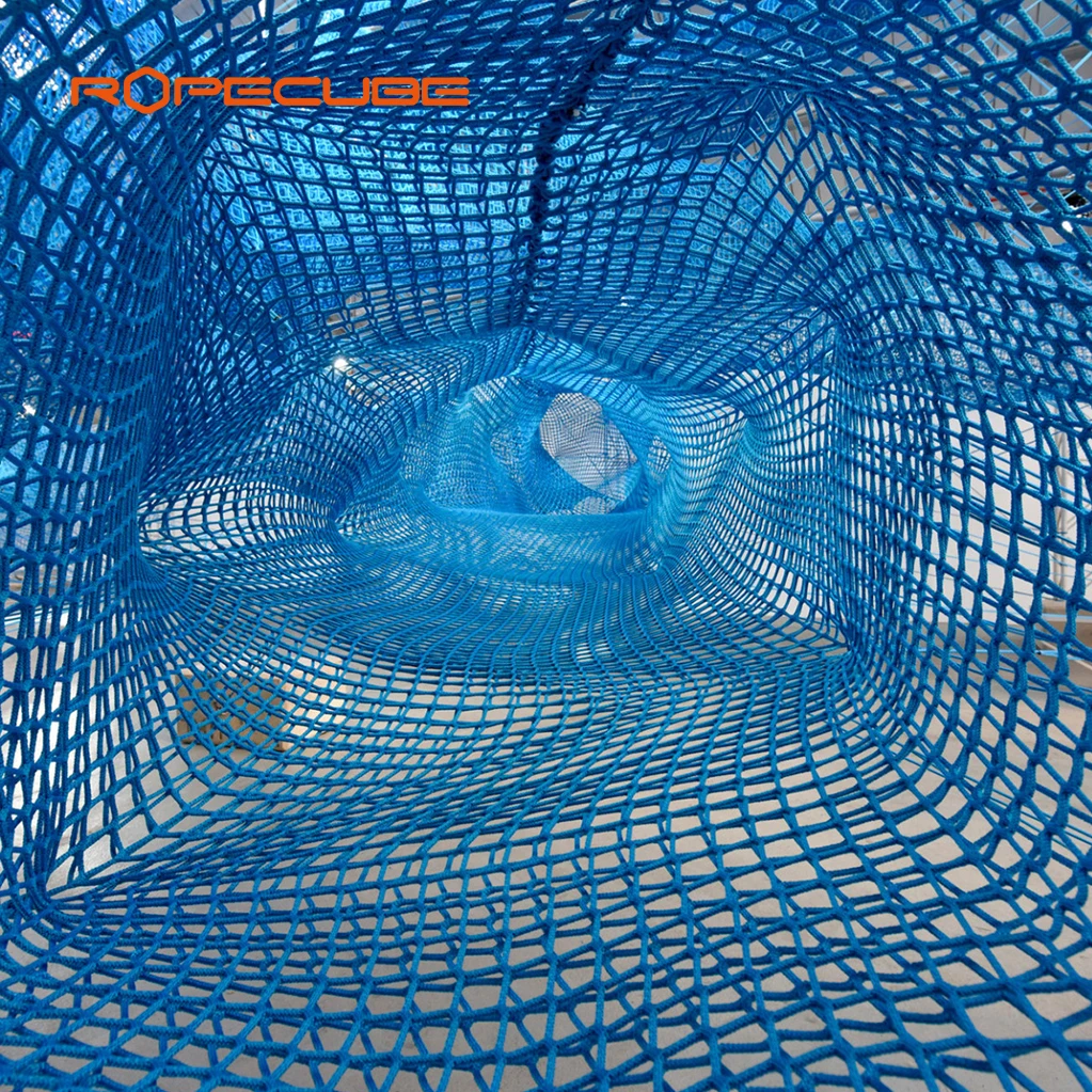 ROPECUBE Indoor Rainbow Rope Net Weaving  Creative Ant Cave Labyrinth Non-standard Interactive Unpowered Climbing Amusement Park