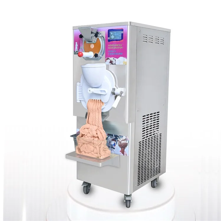 Combine the functions of the pasteurizer and of the batch freezer in one single machine/gelato machine/hard ice cream machine