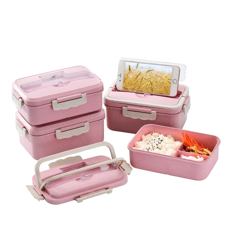 Food Grade Lunch Box 4 Compartment BPA Free Plastic Food Storage Container