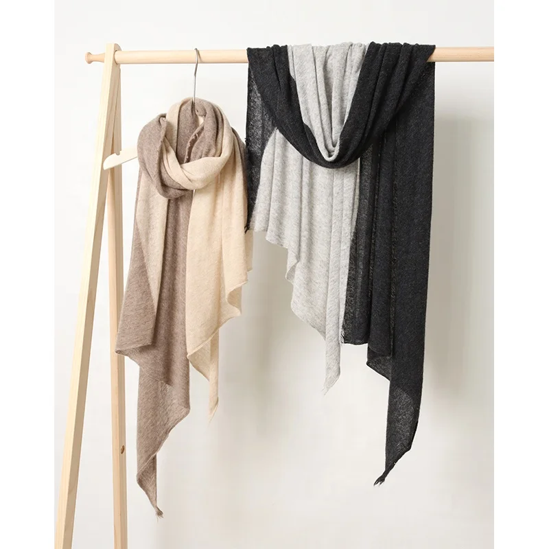 2021 manufacture wholesale warm comfortable winter fashion color blocking scarf cashmere
