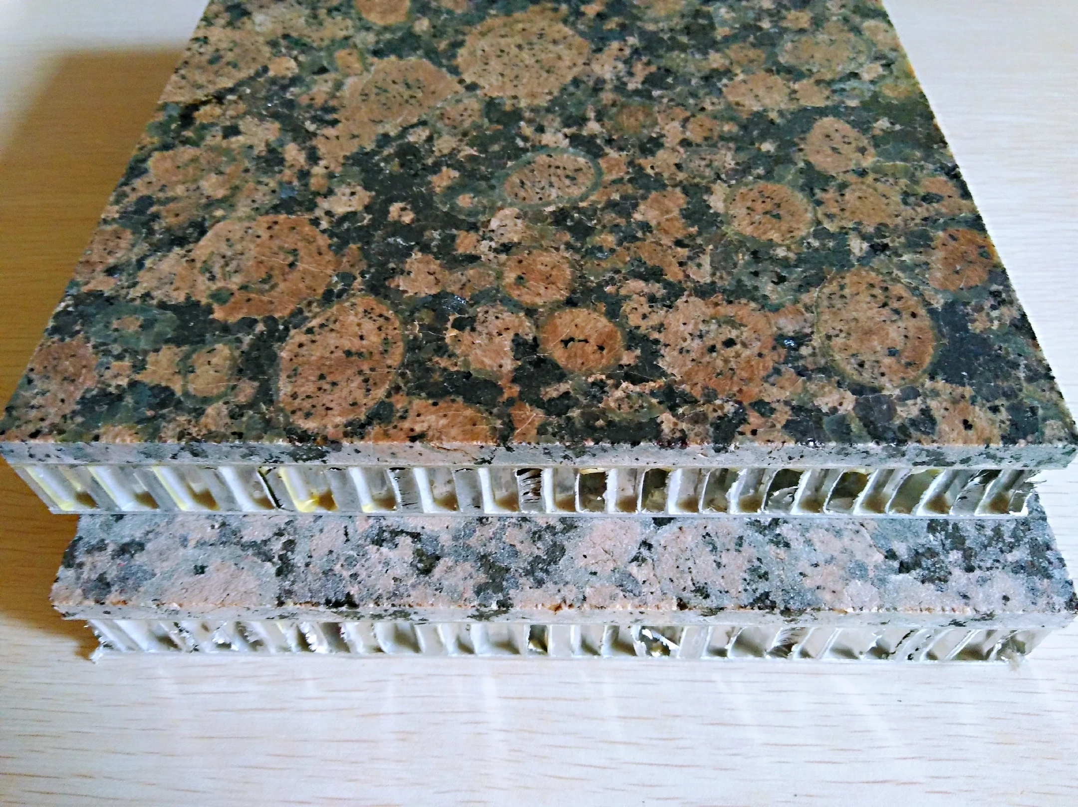 Thin marble table top aluminum honeycomb stone panels for outside stone facade materials